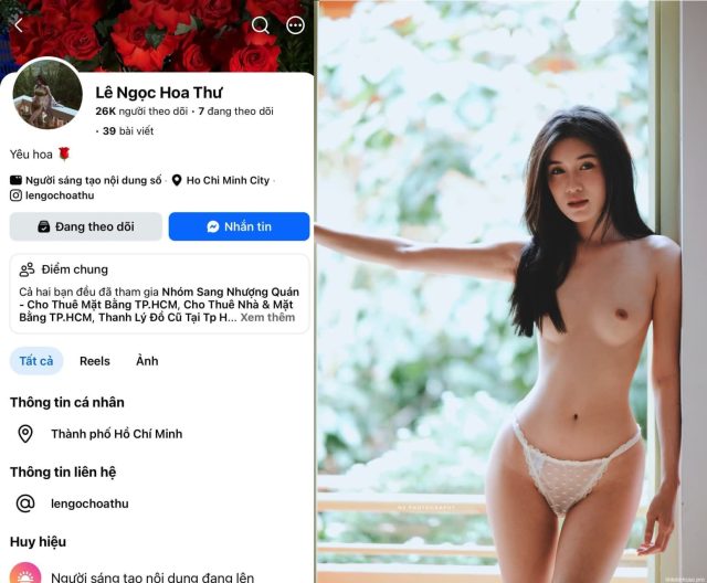 Sex em Lê Ngọc Hoa Thư mẫu ảnh dáng ngon